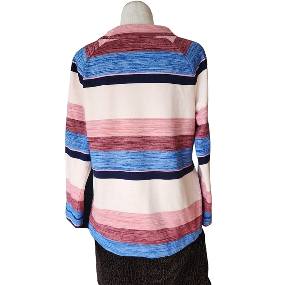 T by Talbots Mock Neck Collar Zipper Athletic Long Sleeve Women's Top Size L - Picture 5 of 6